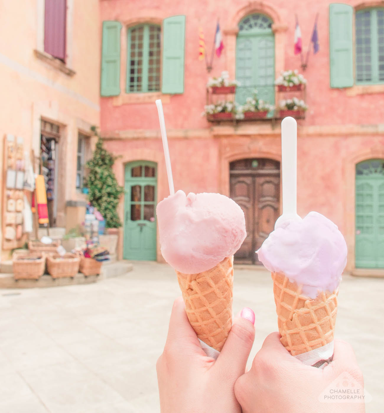 Roussillon Provence France lavender ice cream