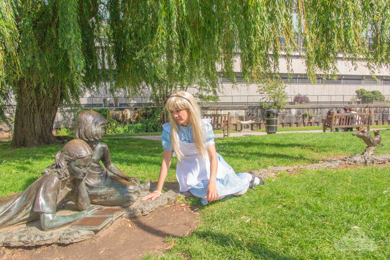 Alice in Wonderland photoshoot - Fairytale Travel - Lewis Carroll in Guildford Surrey UK - white rabbit