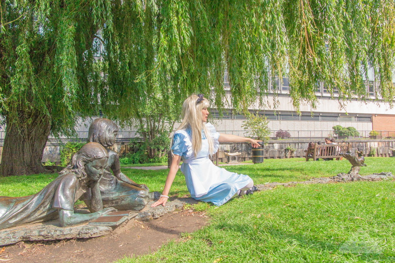 Alice in Wonderland photoshoot - Fairytale Travel - Lewis Carroll in Guildford Surrey UK - white rabbit