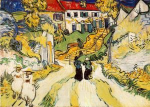 Vincent Van Gogh "Village Street and Steps in Auvers", L'escalier Sansonne , 1890