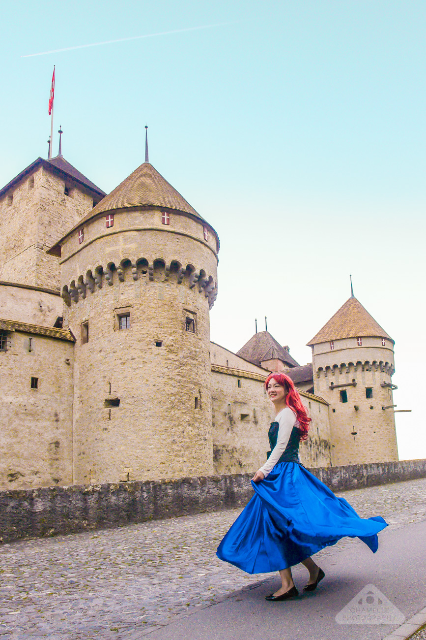 Real Life Ariel The Little Mermaid Castle Chateau de Chillon Montreux Switzerland