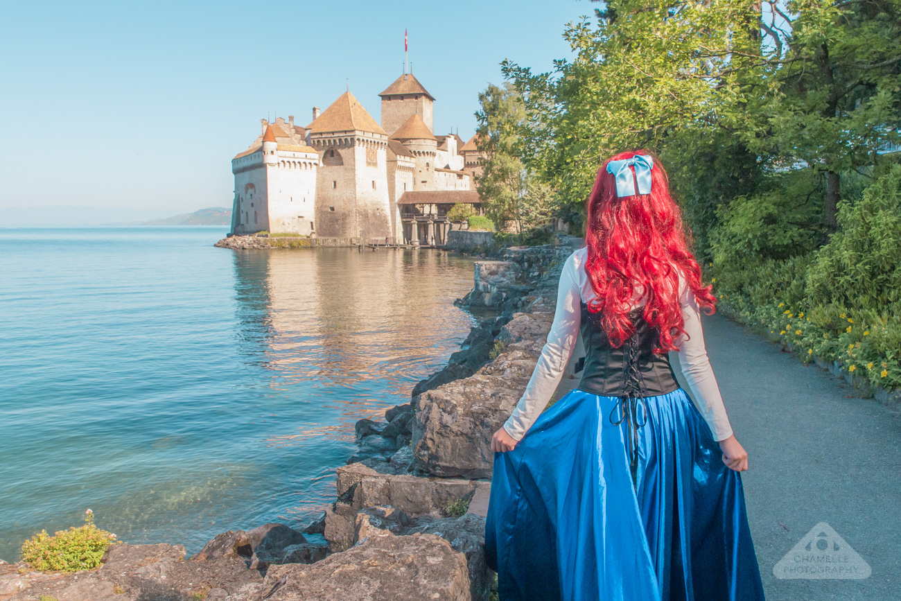 Real Life Ariel The Little Mermaid Castle Chateau de Chillon Montreux Switzerland