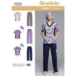Simplicity 1020 Scrubs pattern misses and plus sizes