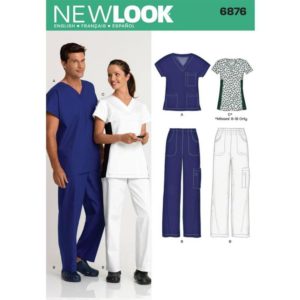 New Look 6876 scrubs pattern