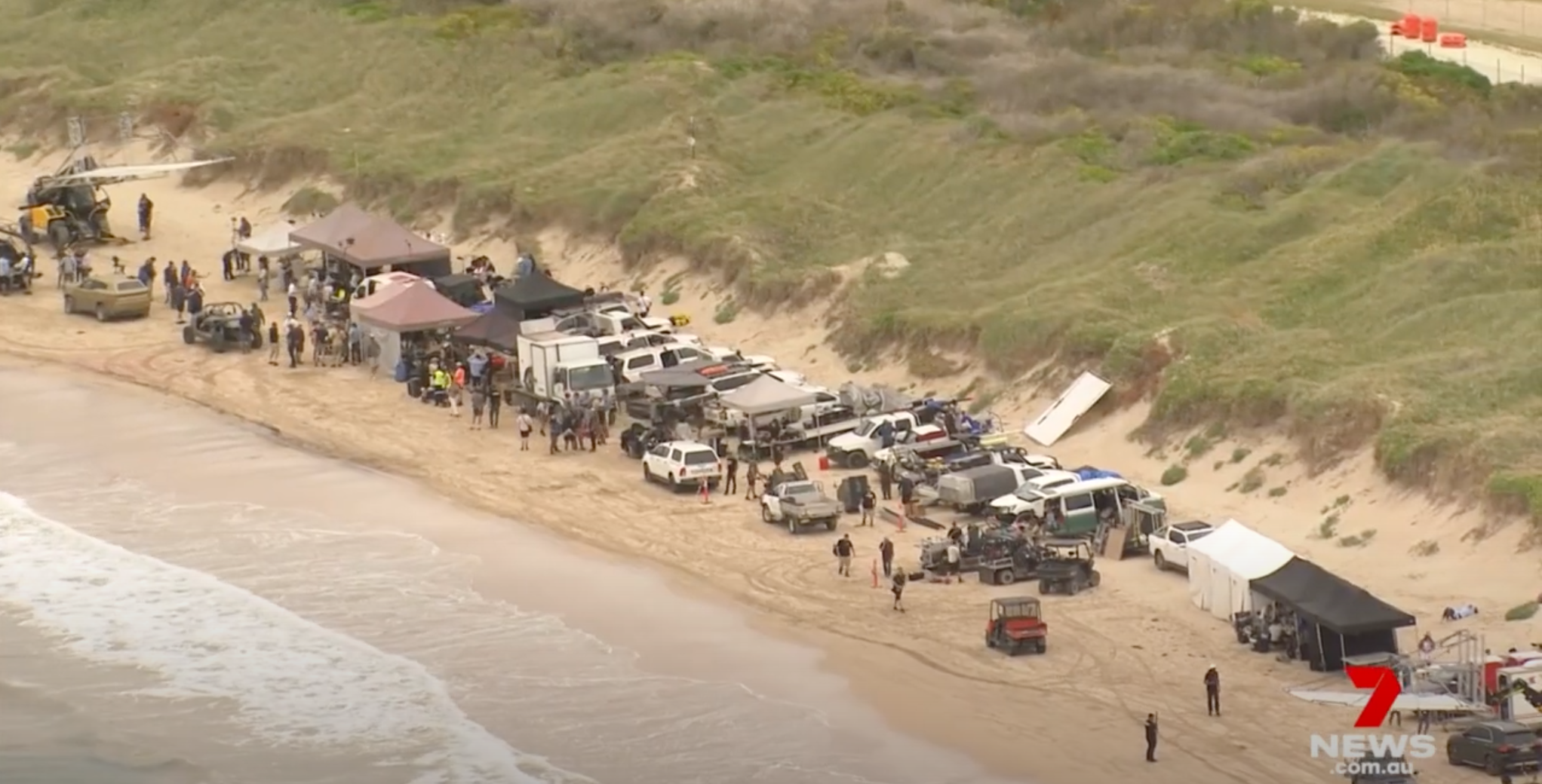 The Fall Guy filming locations in Sydney, Australia - Kurnell Beach - Ryan Gosling Emily Blunt