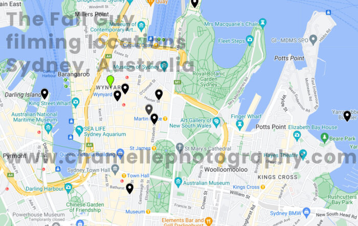 The Fall Guy filming locations in Sydney, Australia MAP - Chamelle Photography blog by Livia